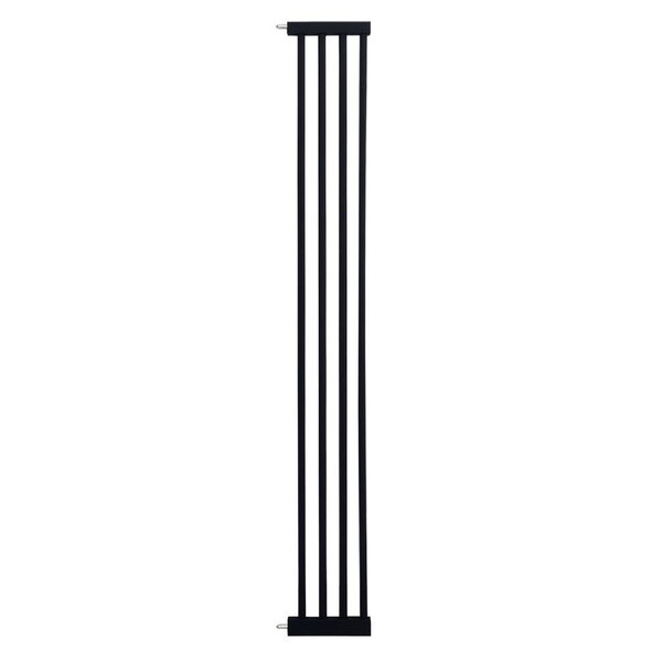 riin 20cm Wide Extension Panel Black for Extra Tall 150cm Baby Pet Security Gate Metal Safety Guard Tension Pressure Mounted for Children Dog Kitten