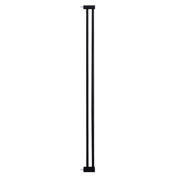 riin 10cm Wide Extension Panel Black for Extra Tall 150cm Baby Pet Security Gate Metal Safety Guard Tension Pressure Mounted for Children Dog Kitten