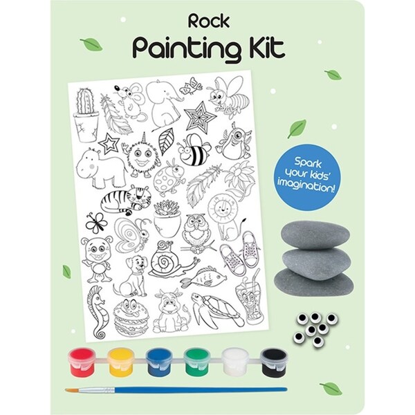 3pc Krafters Korner Boys Rock Painting Kit Assorted Kids/Childrens Craft Set 6+