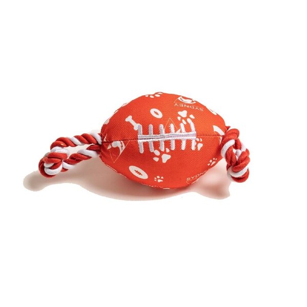 The Stubby Club Sydney Swans AFL Themed Durable Dog/Cat Pet Play Chew Toy