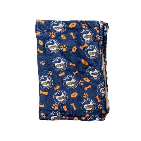 The Stubby Club Parramatta Eels NRL Themed Durable Dog/Cat Pet Bed Blanket
