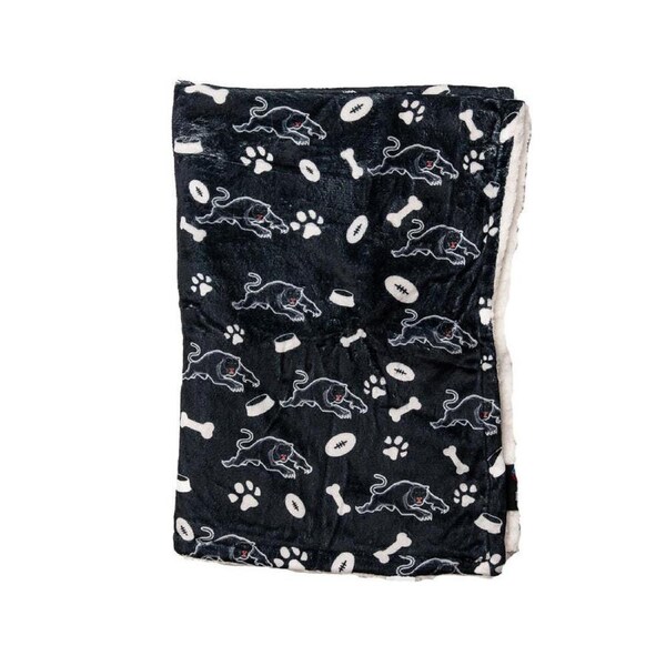 The Stubby Club Penrith Panthers NRL Themed Durable Dog/Cat Pet Bed Blanket
