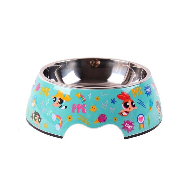 The Stubby Club Powerpuff Girls Pet Dog 20cm Drinking/Meal Feeding Bowl Round