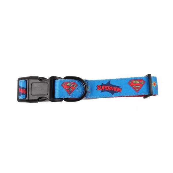 The Stubby Club Superman Pet Lrg Dog/Puppy Collar Buckle Strap Neck Accessory