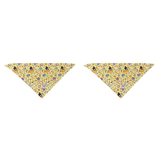 2x The Stubby Club Looney Tunes Dog/Puppy Small Bandana Triangle Neck Accessory