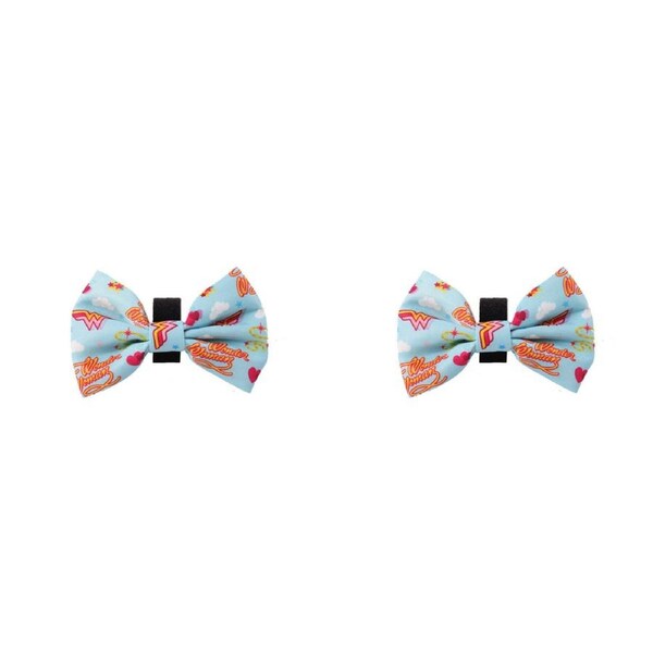 2x The Stubby Club Wonder Woman Dress Up Accessory Dog Bowtie/Ribbon Neck/Collar
