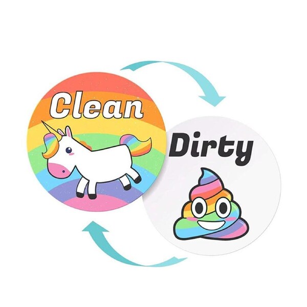 Catzon Dishwasher Magnet Clean Dirty Sign Easy to Read for Kitchen Decor-8