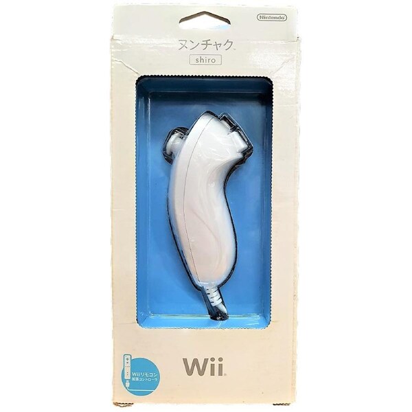 Genuine Nintendo White Wii Nunchuck Remote (RVL 004) Ex Japanese Stock Boxed