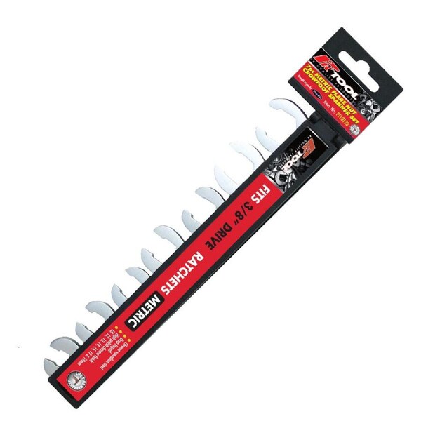 Flare Nut Crowfoot Spanner 7pc Set 3/8"dr Metric 10 - 19mm Lifetime Warranty