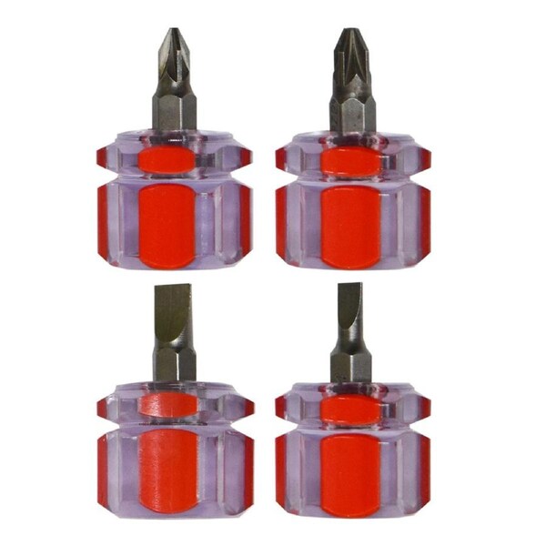 Mini Screwdriver 4pc Set 2 x Phillips & 2 x Slotted 38mm Long