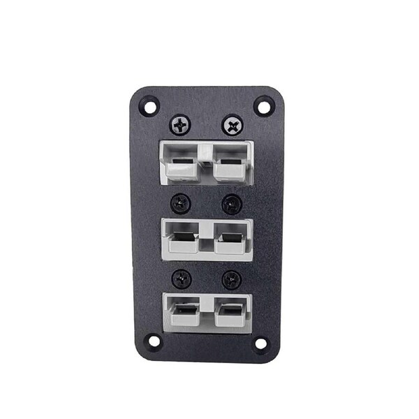Blue Bar Triple 50 amp Anderson Flush Mount with Plugs
