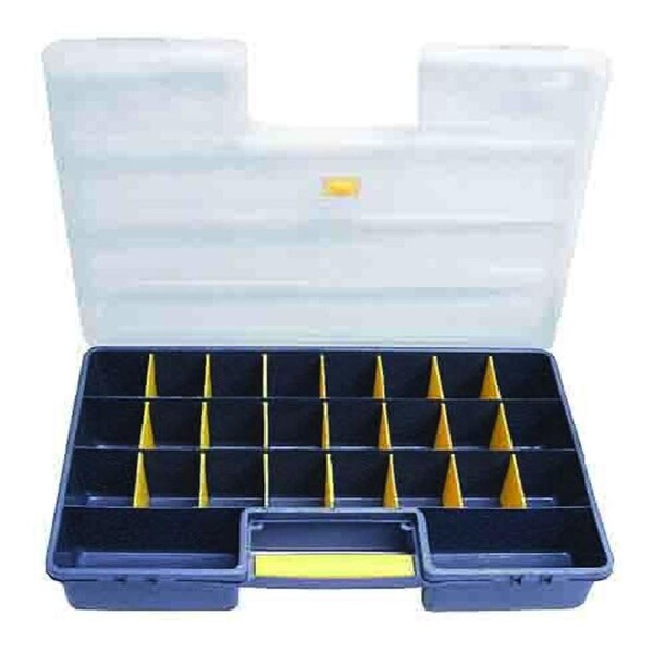 PK Tools Storage Box 26 Compartments Removable Partitions