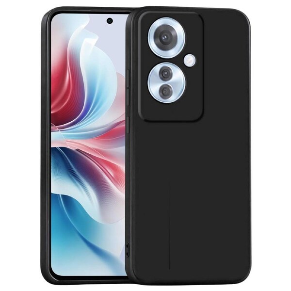 OPPO Reno11 F 5G Ultra Slim Black Premium TPU Gel Back Case by MEZON – Shock Absorption (OPPO Reno11 F 5G, Gel Black)