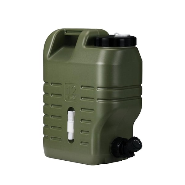 12L ZUNI Water Container Jerry Can Bucket Camping Outdoor Storage Barrel Green