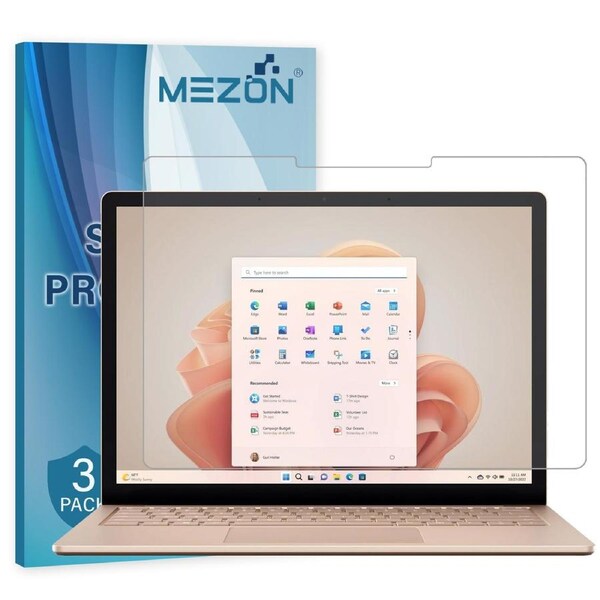 [3 Pack] Microsoft Surface Laptop 6 (13.5") Ultra Clear Film Screen Protector by MEZON – Case and Surface Pen Friendly, Shock Absorption – FREE EXPRESS