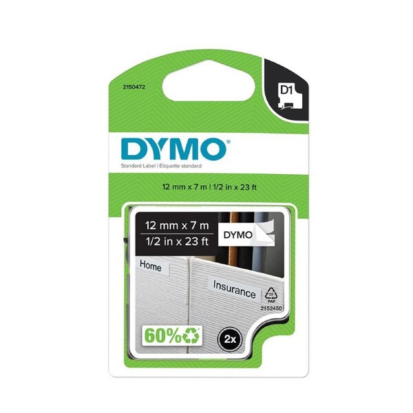 Dymo Label Manager D1 2pcs (Black on White)