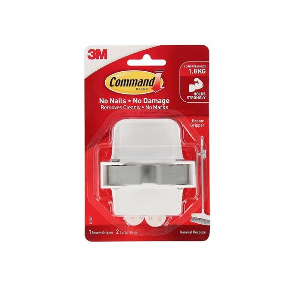 Command Broom Gripper (White)