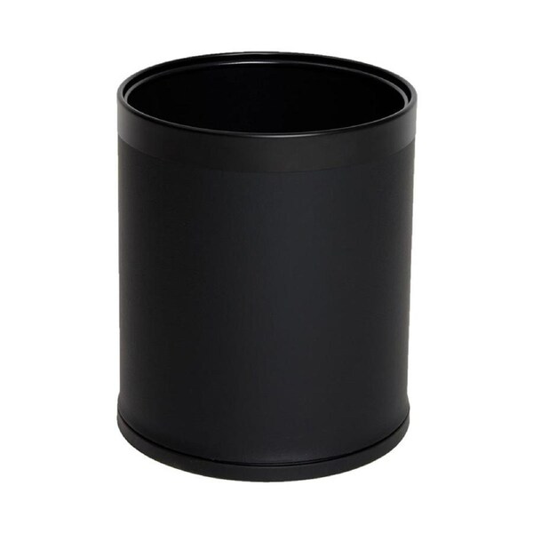 Compass Round Leather Bin 10L (Black)