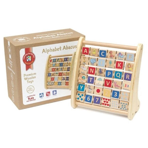 Learning Can Be Fun Alphabet Abacus Wooden Toy (Set of 50)