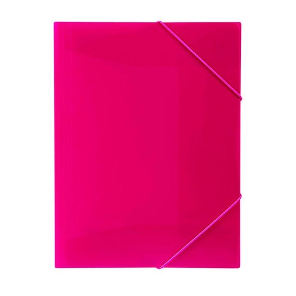 Marbig A4 Brights Soft Touch Document Wallet (Pink)