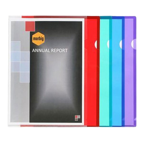 Marbig A4 Mixed Colors Letter File Ultra (Pack of 10)