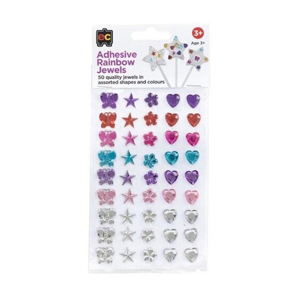 EC Rainbow Adhesive Jewels (Pack of 50)