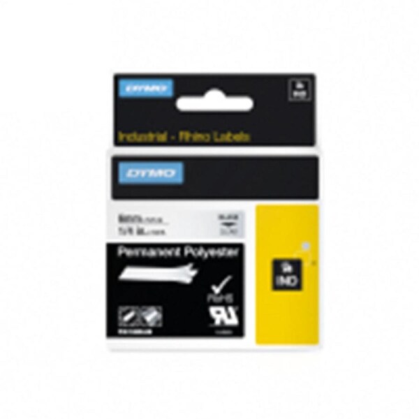Dymo Rhino Pro Black Permanent Polyester Label Tape (6x6mm)