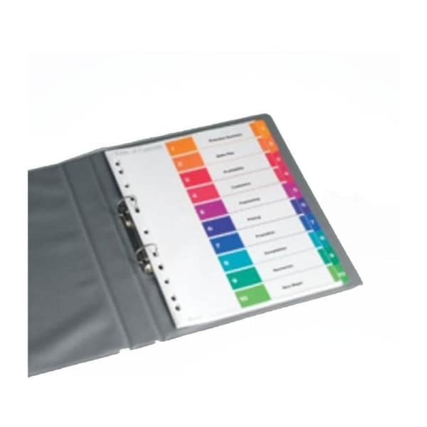 Avery A4 Ready Index Dividers 1-12 Coloured Tabs
