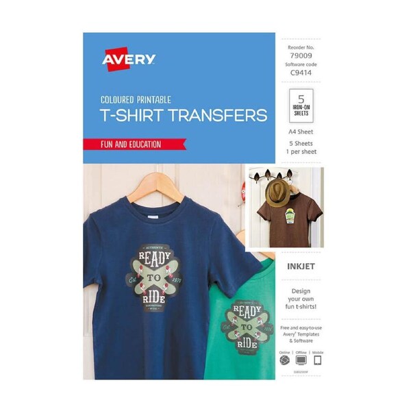 Coloured Printable T-Shirt Transfers