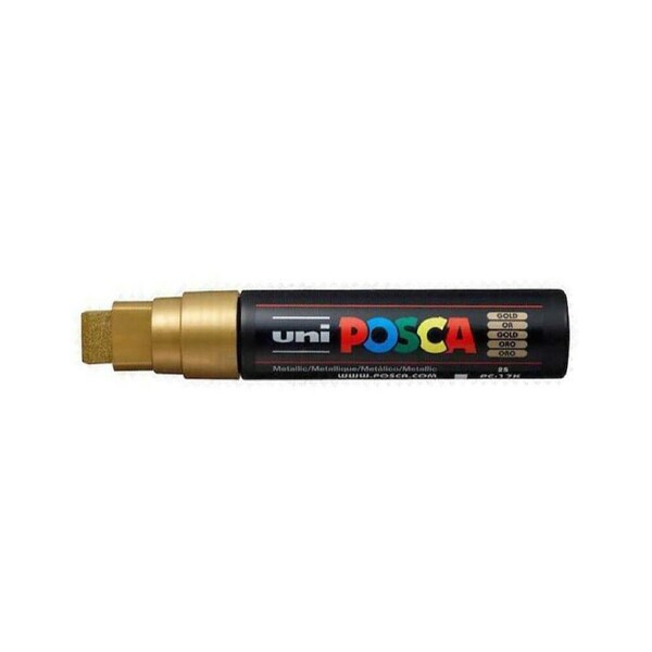 Uni Posca Broad Chisel Tip Marker 15mm (Gold)