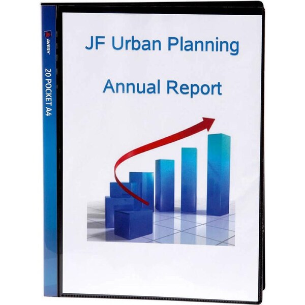 Avery Insert Cover Display Book 20-pocket A4 (Black)