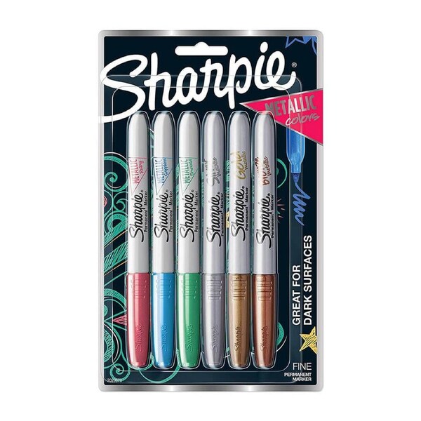 Sharpie Metallic Permanent Fine Marker Assorted (6pk)