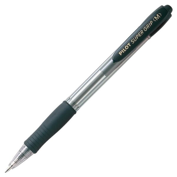 Pilot Super Grip Retractable Ballpoint Pen Medium Black BPGP-10R Box of 12 GNS-22475