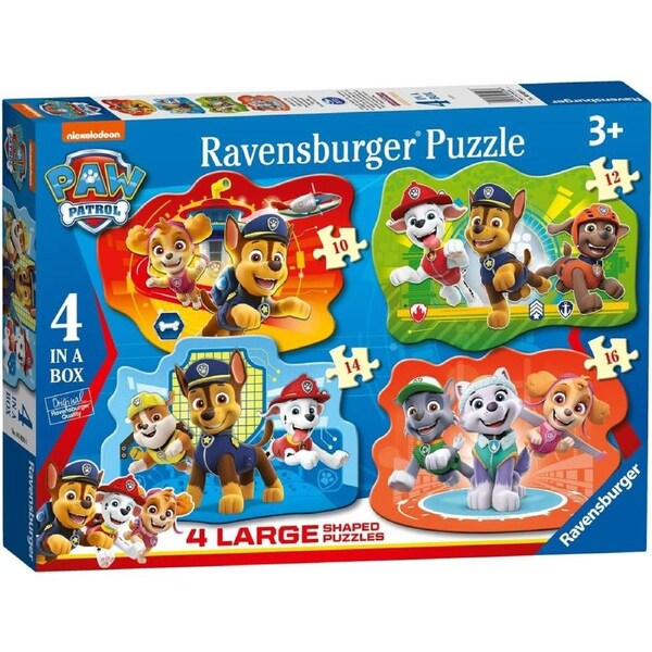 Ravensburger - Paw Patrol 4 Large Shaped Puzzles