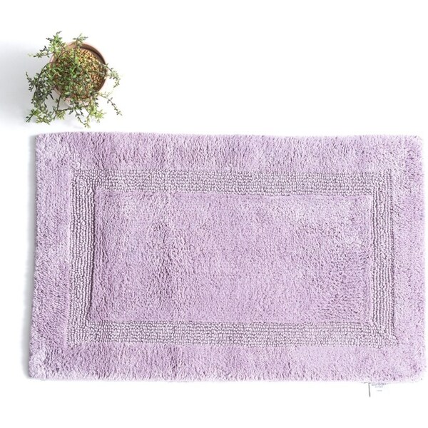 Renee Taylor Soho 80cm Cotton Bathroom/Toilet Floor Mat/Rug Reversible Lilac