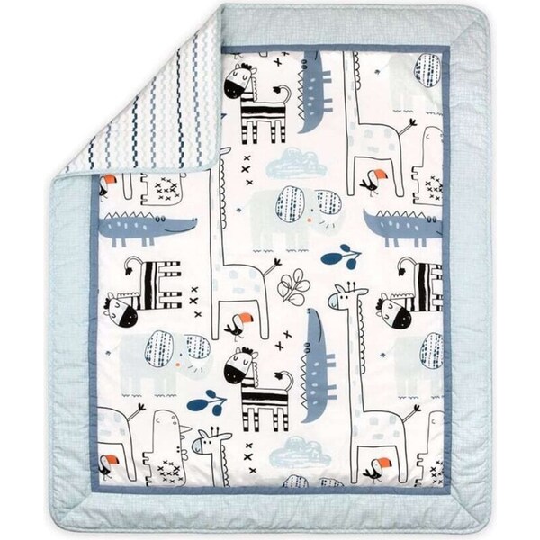 Little Haven 100x120cm Infant/Baby Bedding Cot Quilt Safari