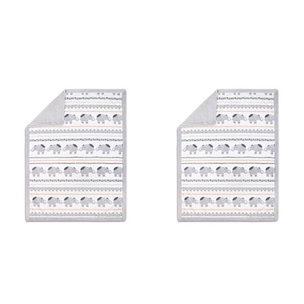 2x The Peanutshell Boho Baby/Infant Blanket 76x101cm Comforter For Pram/Stroller