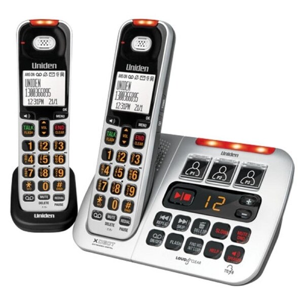 Uniden SS E45 +1 Sight & Sound Enhanced Cordless Handset Dual Pack