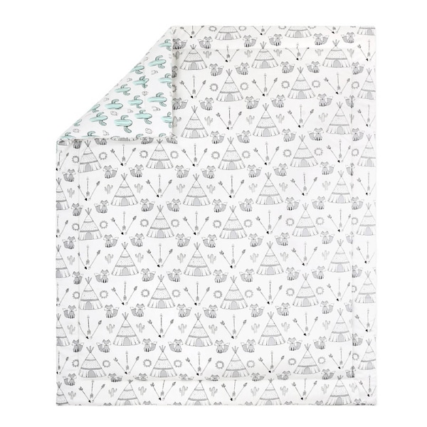 4pc The Peanushell Cotton Quilt/Sheet/Pillow Case Nursery Bed Set Adventure