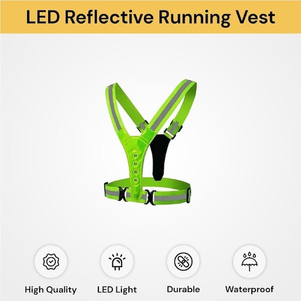 LED Reflective Running Vest