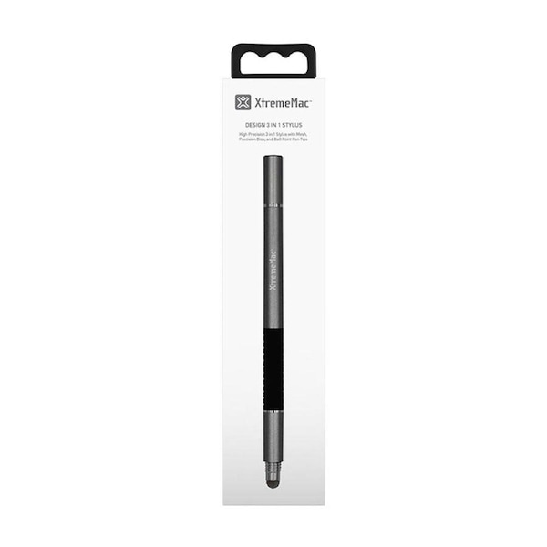 XtremeMac High Precision Aluminium 3-in-1 Rollerball Stylus Pen - Space Grey