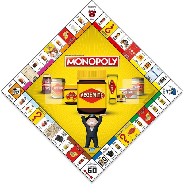 Monopoly Vegemite Edition Kids/Family Party Tabletop Themed Board Game 8+