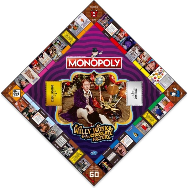 Monopoly Willy Wonka and the Chocolate Factory Tabletop Themed Board Game 8+