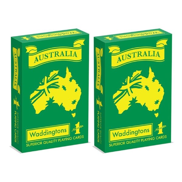 2x Waddingtons No. 1 of London Premium Playing Cards: Australian Themed Deck 5+