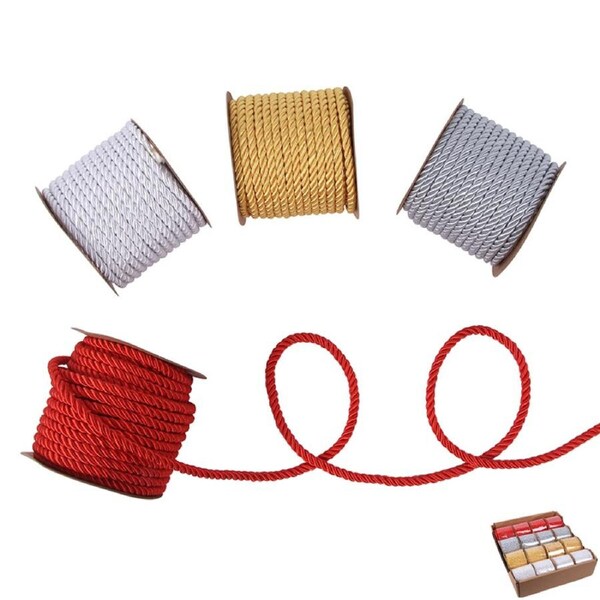 Metallic Cord Red, White, Silver, Gold 10m