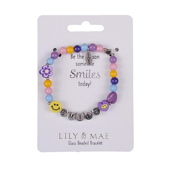 Lily & Mae Beaded Friendship Bracelet - Smile