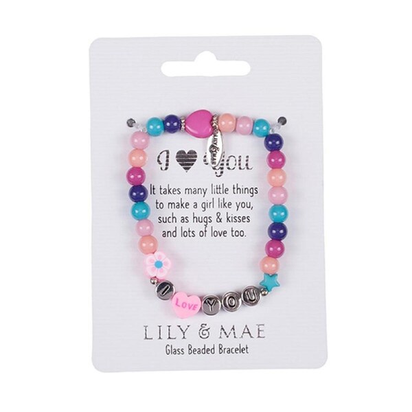 Lily & Mae Beaded Friendship Bracelet - I Heart You