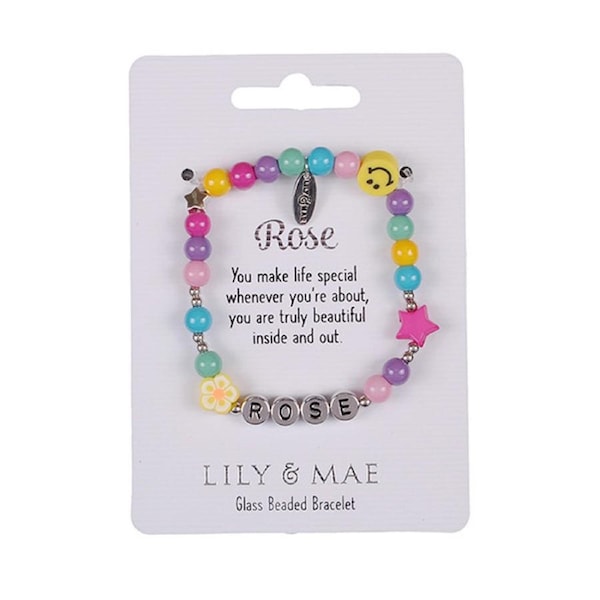 Lily & Mae Beaded Friendship Bracelet - Rose