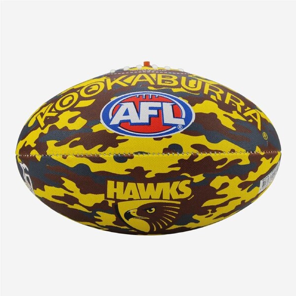 Hawthorn Hawks AFL Size 5 Camo Synthetic Footy Football