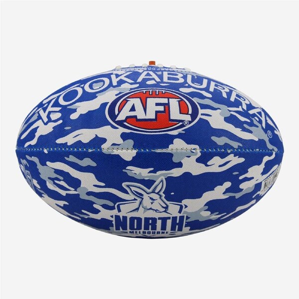 North Melbourne Kangaroos AFL Size 5 Camo Synthetic Footy Football